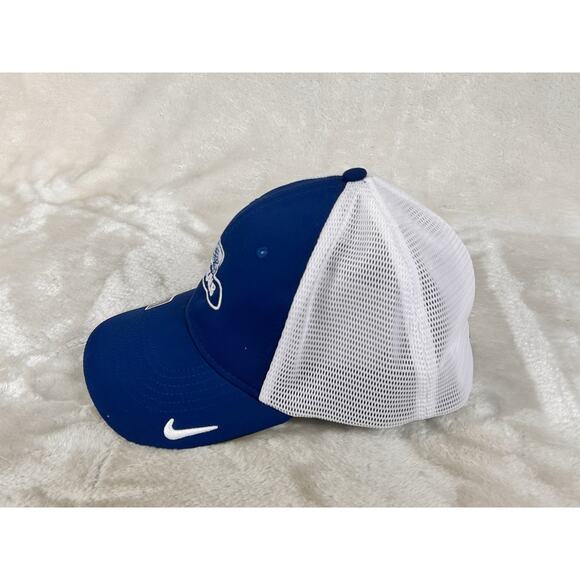 Nike Golf Mesh Back Cap II Hat (889302-424) Fitted Unisex Sz M/L Blue Dekalb - Picture 2 of 8